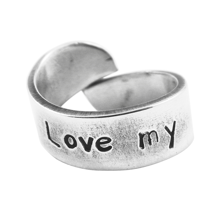 Anello in Argento 925 a fascia alta personalizzato